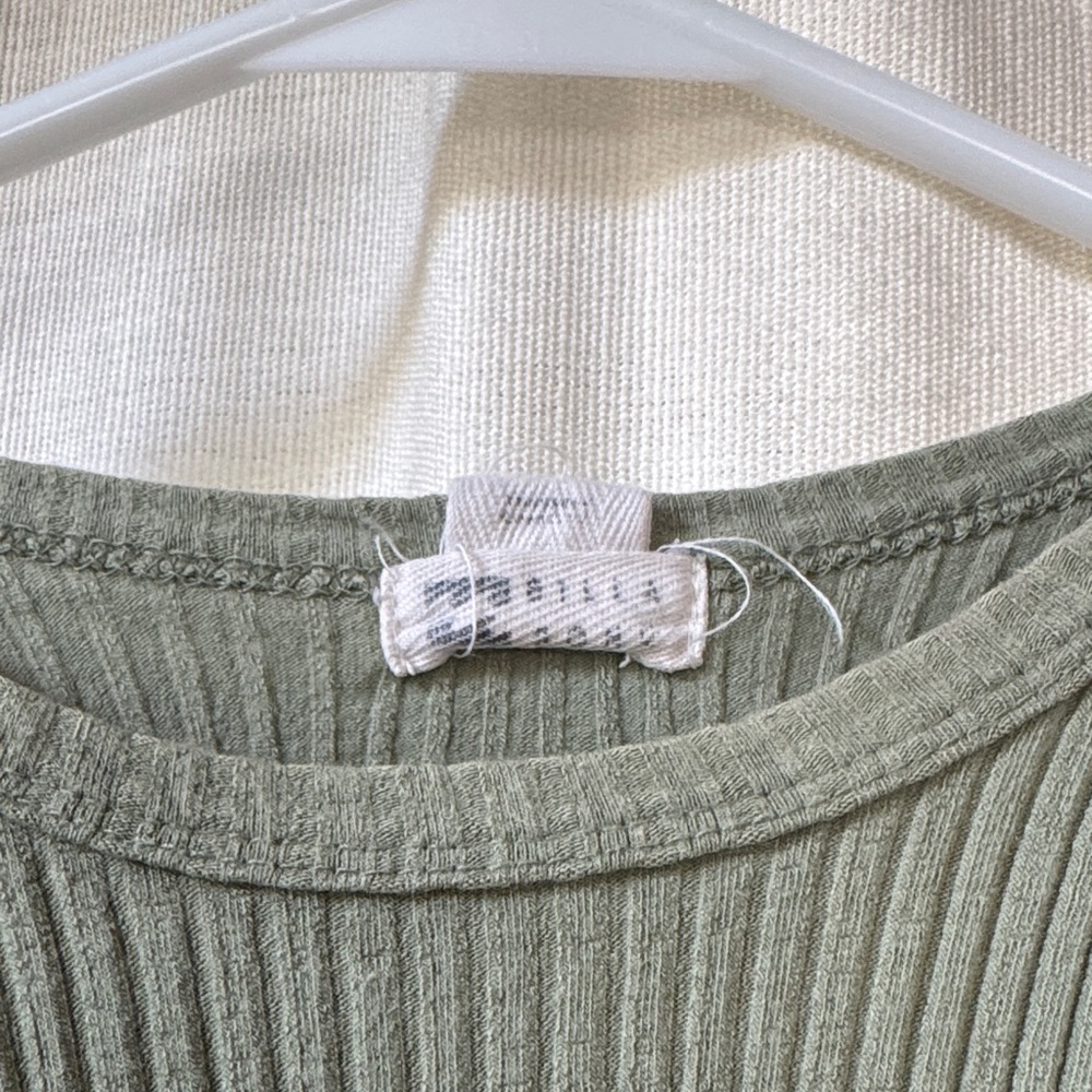 Ribbed Olive Green Billabong Stretchy Dress